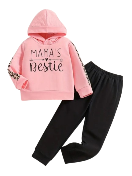 Mama Bestie Fleece Hoodie Tracksuit